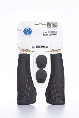 Herrmans handvat comfort luxe l l zwart op kaart m schroef