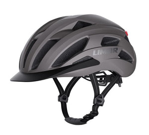Limar helm action urban m 53-57 mat grijs met led