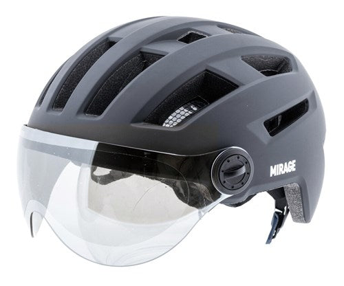 Mirage urban helm speed pedelec led 58-61cm mat zwart