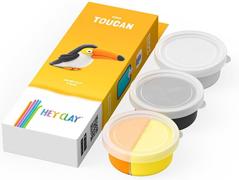 Load image into Gallery viewer, Hey-clay toucan 3 cans boetseerklei
