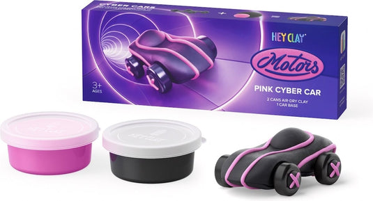 Hey-clay cyber car pink 2 cans boetseerklei