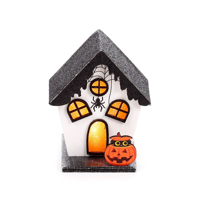 Load image into Gallery viewer, Griezelig pompoen spinnen huis halloween led decoratie
