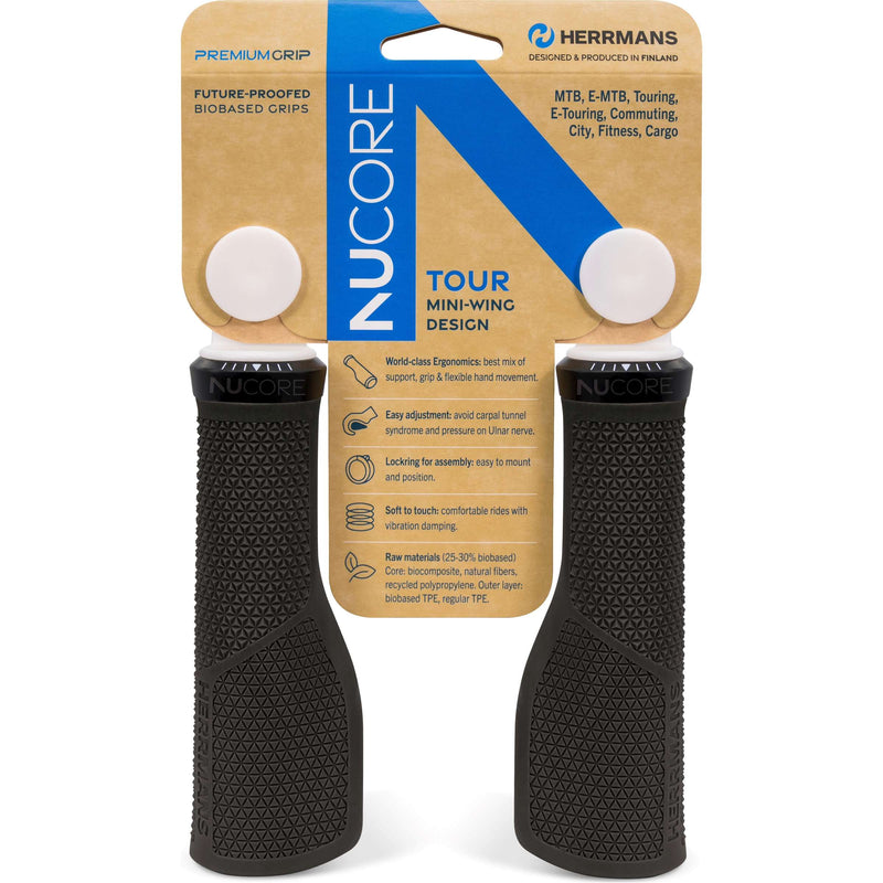 Load image into Gallery viewer, Sturmeyarcher herrmans handvatset nucore tour peak 130 130mm zwart
