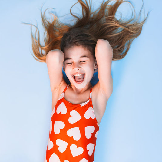 Hearts | rode meisjes uv badpak