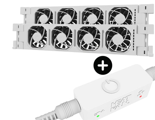 Heatfan 4 - radiatorventilator duo - wit + touch sensor