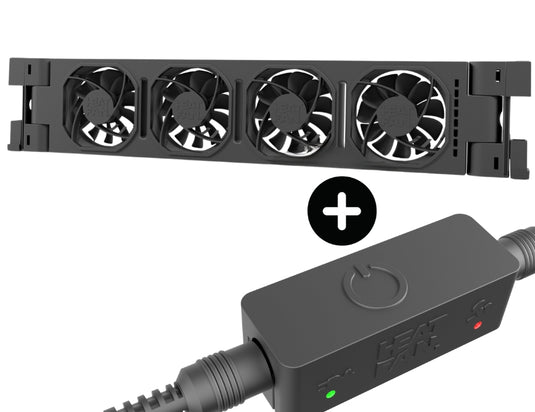 Heatfan 4 - radiatorventilator solo - zwart + touch sensor