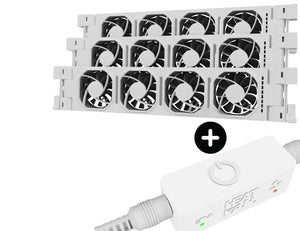 Heatfan 4 - radiatorventilator trio - wit + touch sensor