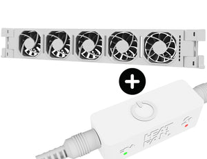 Heatfan 5 - radiatorventilator solo - wit + touch sensor