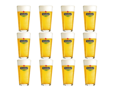 Heineken amsterdammer vaasje glas (12x 25cl)
