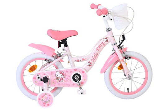 Hello kitty kinderfiets - meisjes - 14 inch - roze - twee handremmen