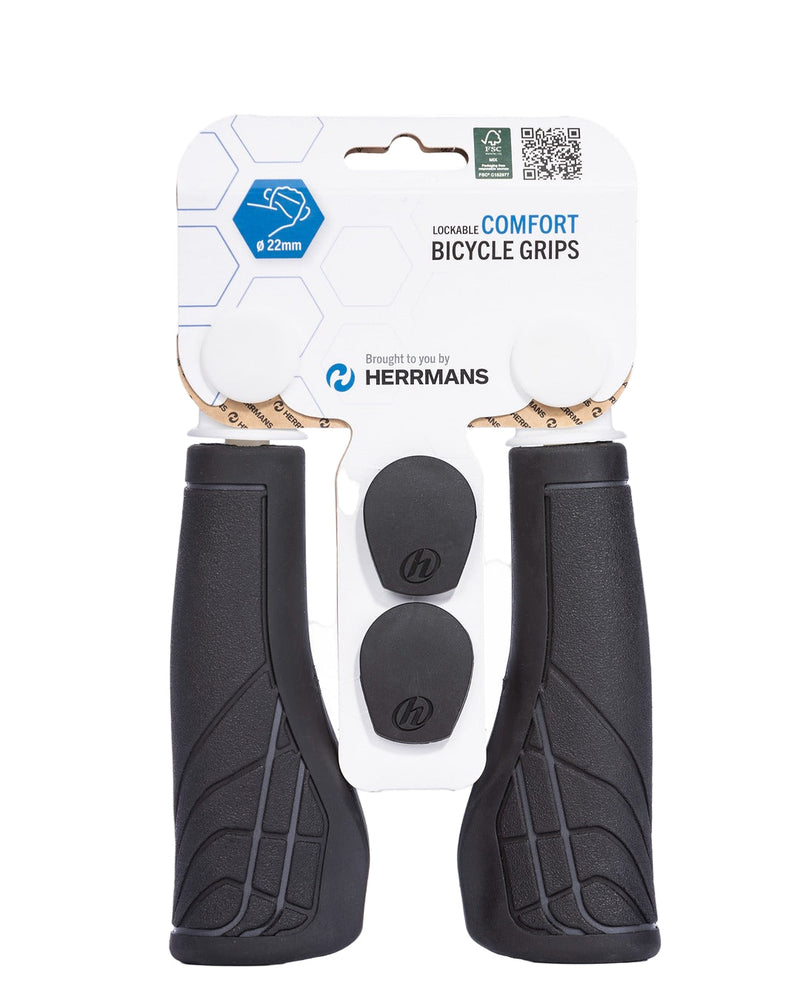 Load image into Gallery viewer, Herrmans LINE DD36 - Ergonomisch verstelbaar fiets handvat (125mm) - Zwart Grijs
