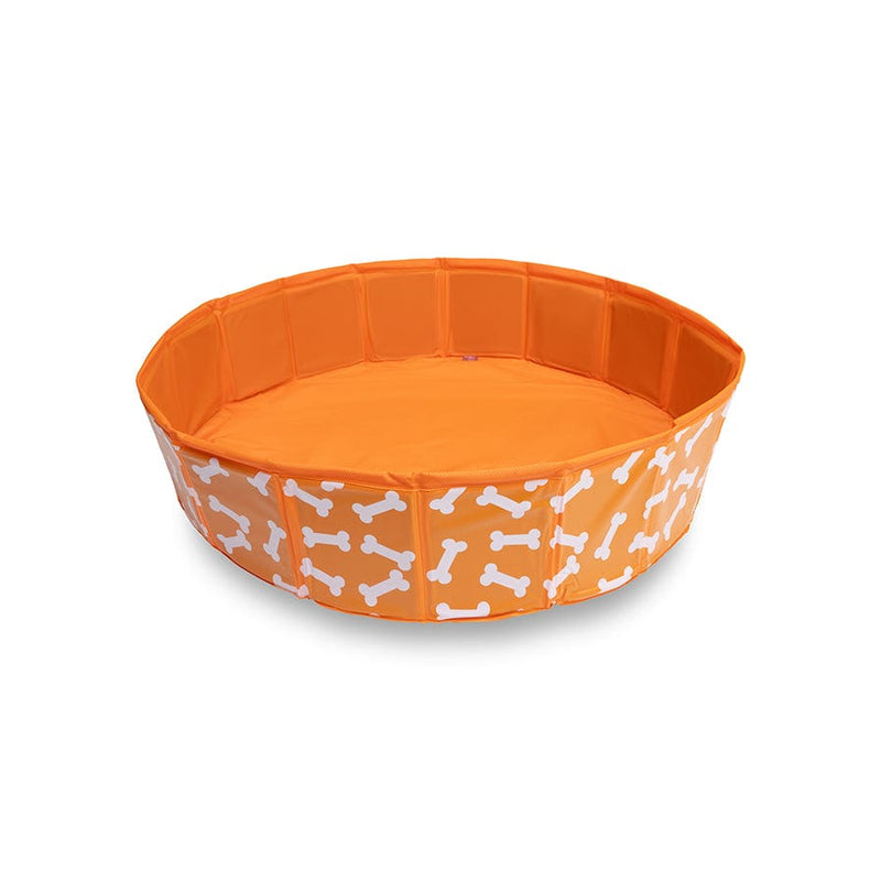 Load image into Gallery viewer, Bonebash | oranje honden zwembad ø 80 cm
