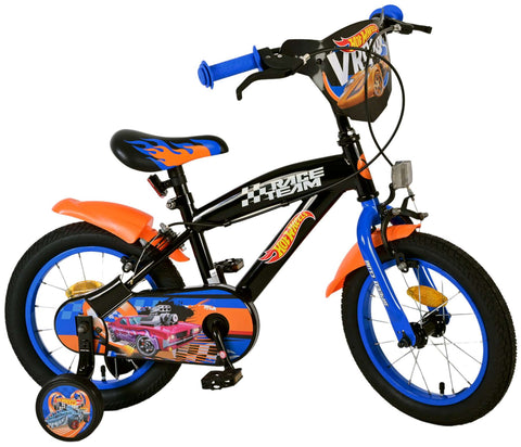 Hot Wheels Kinderfiets - Jongens - 14 inch - Zwart - Twee handremmen