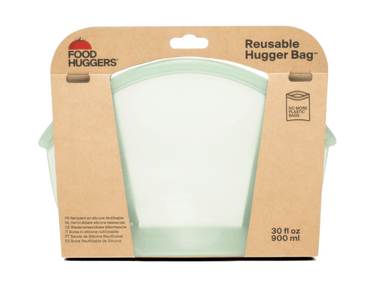 Food huggers herbruikbare bewaarzak - 900ml - juniper clear
