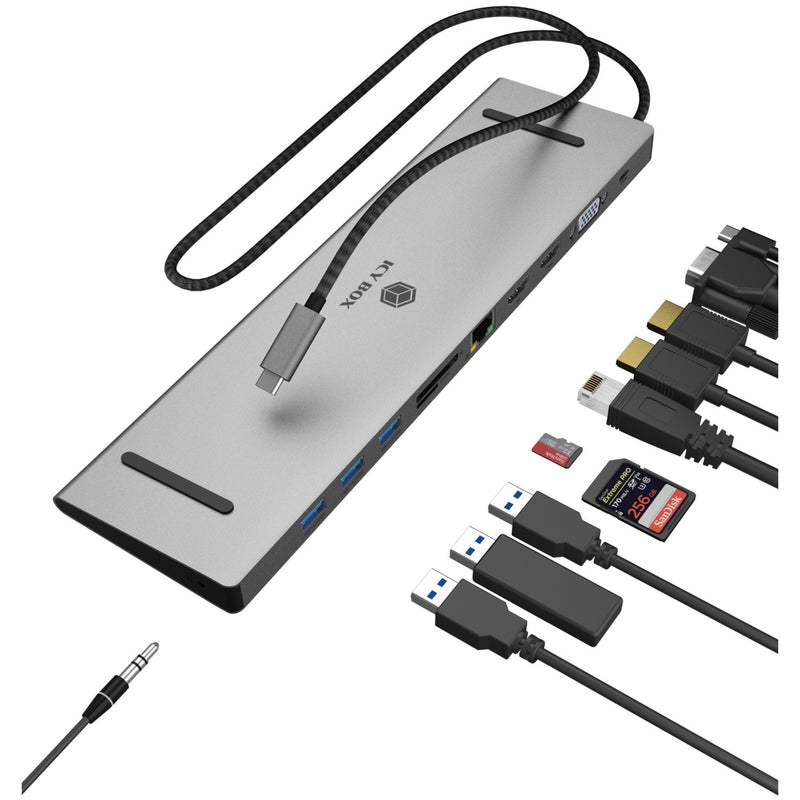 Load image into Gallery viewer, Icy box 11-in-1 docking station ib-dk2106a-cpd
