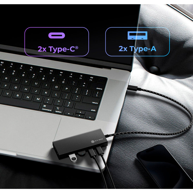 Load image into Gallery viewer, ICY BOX 4-poorts hub met USB-C 3.2 Gen 2
