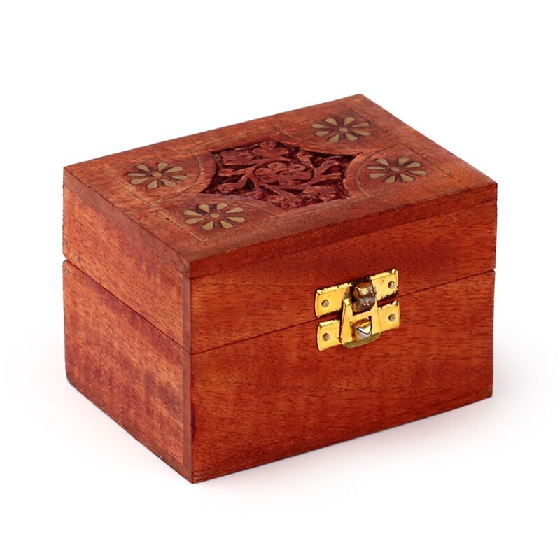 Load image into Gallery viewer, Mango hout etherische olie doos (voor 6 flesjes - design 2)
