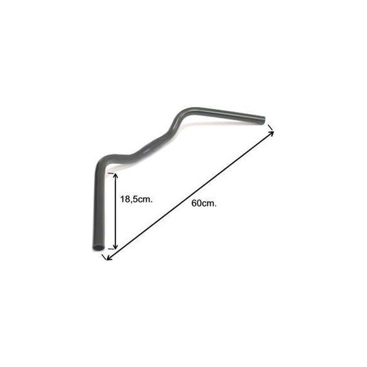 Wilhelm humpert gmbh co ergotec stuurbocht trekking aluminium zwart 25.4 gw590 gl180 gh35 47° sl: 2