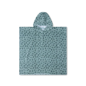 Leopard | groene strandponcho 65 x 65 cm