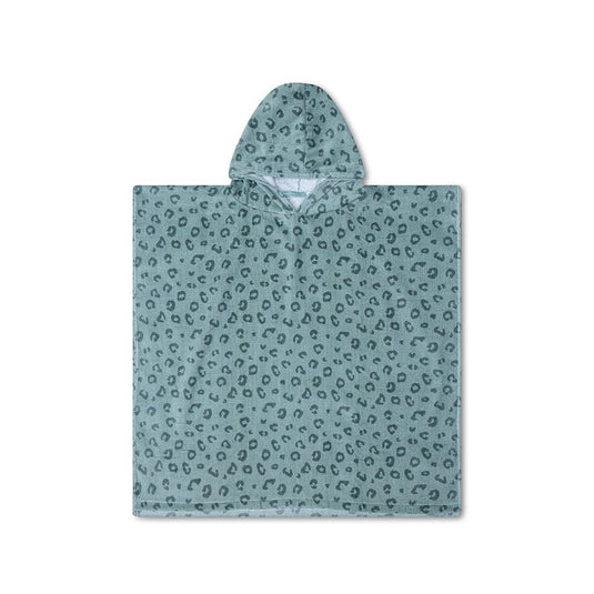 Leopard | groene strandponcho 65 x 65 cm