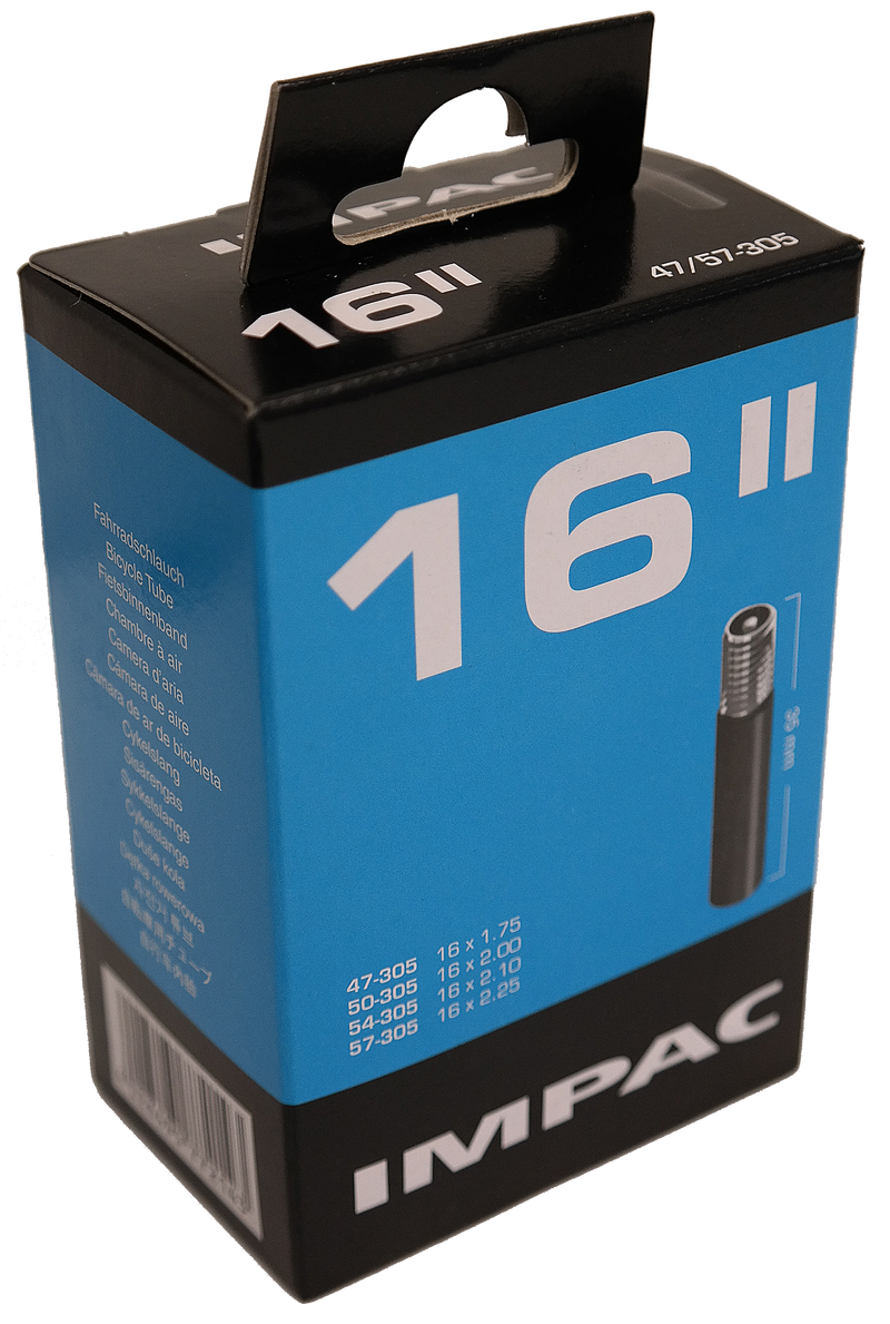 Load image into Gallery viewer, Impac Binnenband (by Schwalbe) AV16 16x1.75 2.35 ETRTO 47 57-305, Ventiel:Schrader auto 35mm
