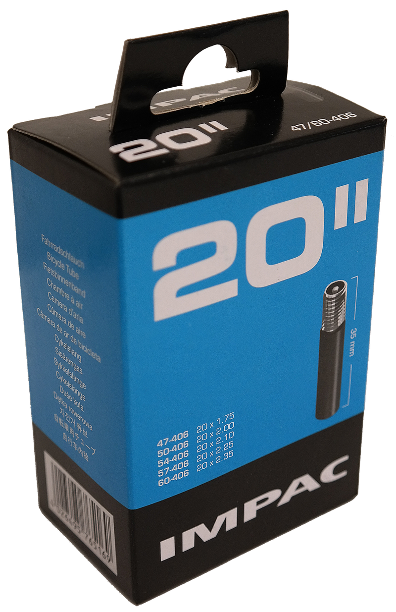 Load image into Gallery viewer, Impac Binnenband (by Schwalbe) AV20 20x1.75 ETRTO 40 60-406 Ventiel: auto schraderventiel 35mm

