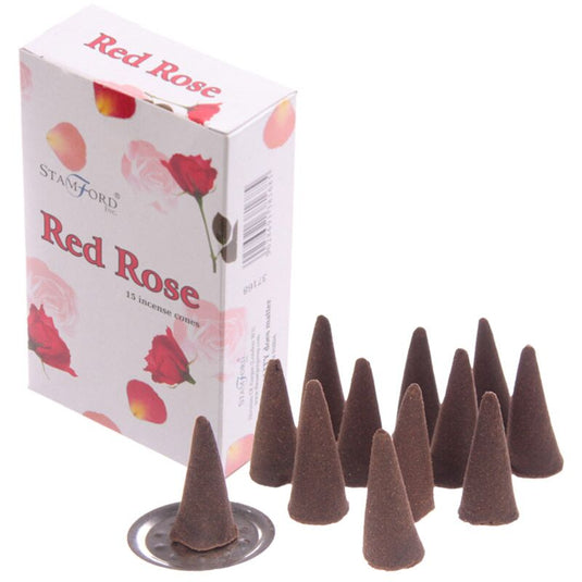 Rode roos 37168 - stamford wierook kegels