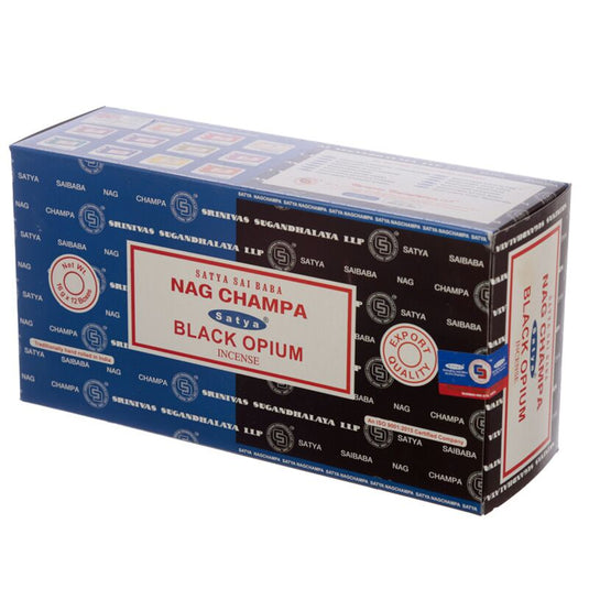 01307 satya nag champa zwarte opium wierook stokjes