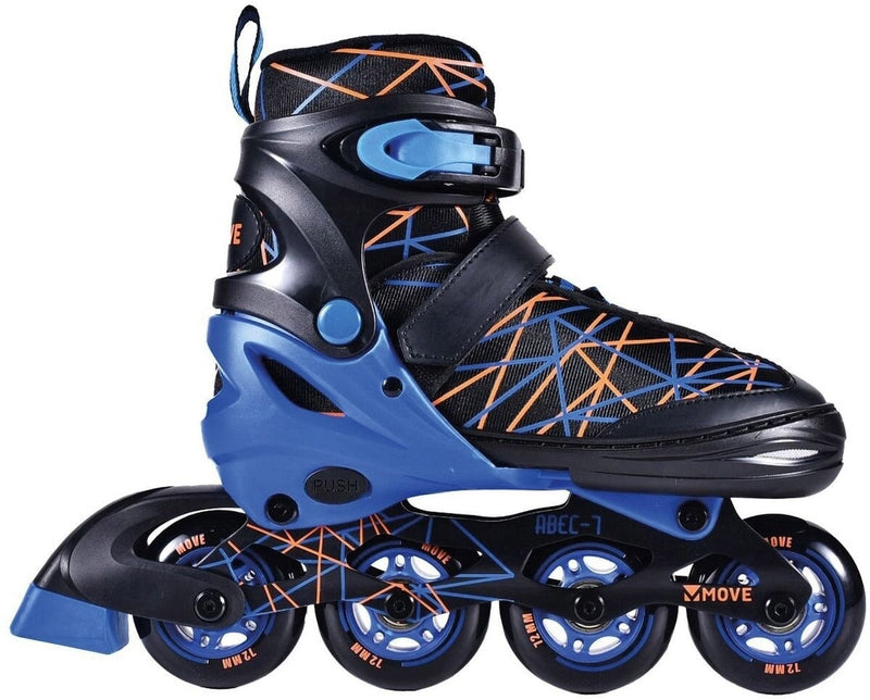 Load image into Gallery viewer, Inline skates move: stripes zwart blauw (562410) maat 30 33
