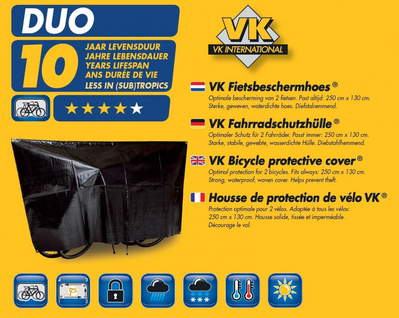 Load image into Gallery viewer, Vk duo fiets pyjama hoes overtrek zwart
