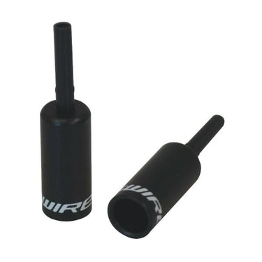 Jagwire end caps lined - 5mm brake - alloy (50pcs) - black