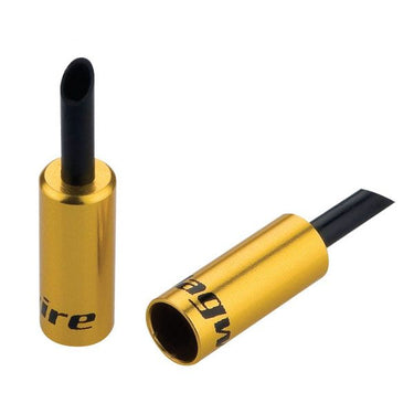 Jagwire end caps lined - 5mm brake - alloy (50pcs) - gold
