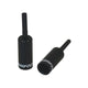 Jagwire end caps lined - 4mm shift - alloy (50pcs) - black