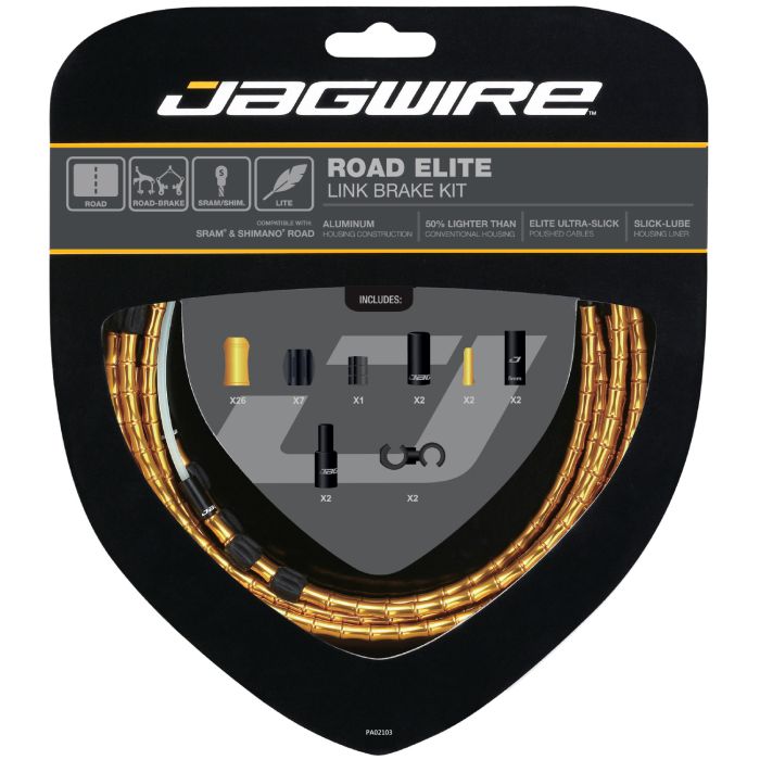 Load image into Gallery viewer, Jagwire road elite link brake kit - gold
