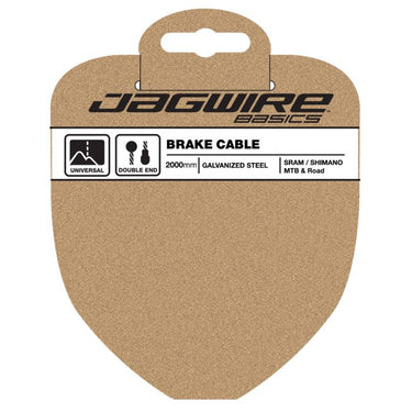 Jagwire mountain road brake cable - basics galvanized - 1.6x2000mm - sram shimano mtb road