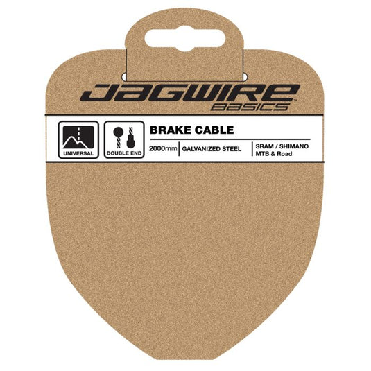 Jagwire mountain road brake cable - basics galvanized - 1.6x2000mm - sram shimano mtb road
