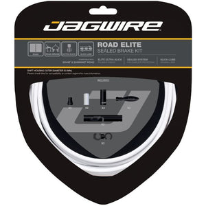 Jagwire road elite sealed brake kit - white