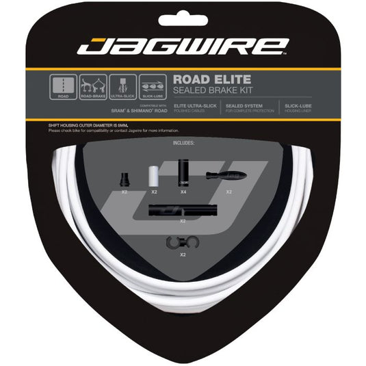 Jagwire road elite sealed brake kit - white