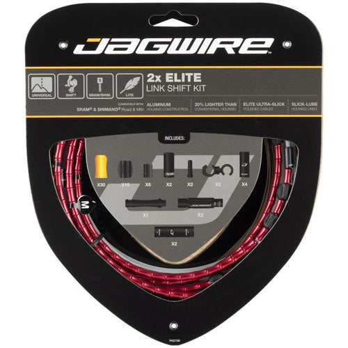 Jagwire 2x elite link shift kit - red