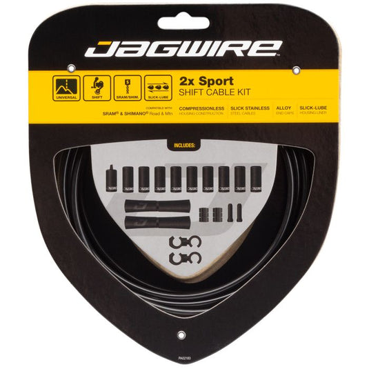 Jagwire 2x sport shift kit - black