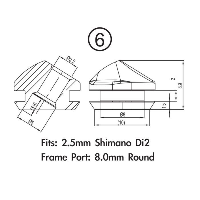 Load image into Gallery viewer, Jagwire frame plug pack - shimano ultegra di2 (2mm frame) (10pcs)
