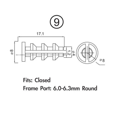 Jagwire frame plug pack - 4mm derailleur housing (10pcs)