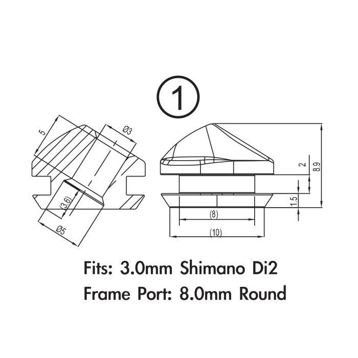 Load image into Gallery viewer, Jagwire frame plug pack - closed type (5,7 to 6mm frame) (10pcs)
