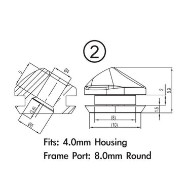 Jagwire frame plug pack - closed type (6 to 6,3mm frame) (10pcs)