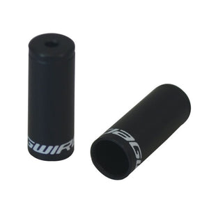 Jagwire end caps open - 3mm dropper - alloy (50pcs) - black