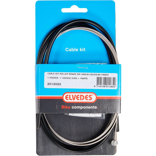 Elvedes front brake cable for roller brake BR-im85 .Stainless steel, Black outer cable 1000mm/1250mm inner cable