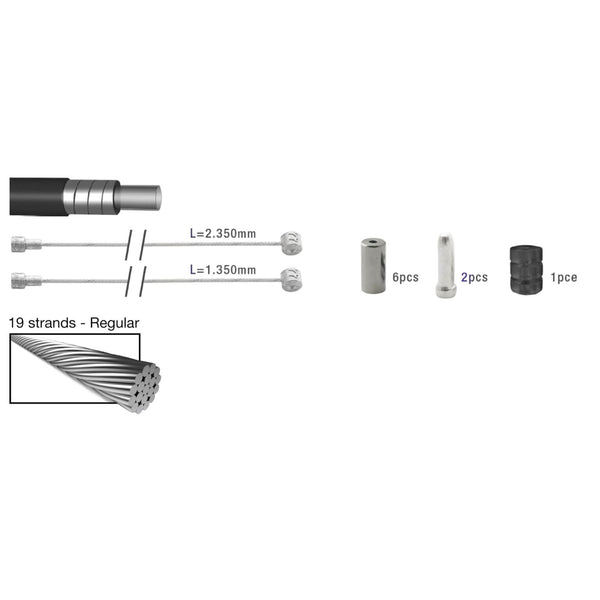 brake cable set universal 2015014 orange