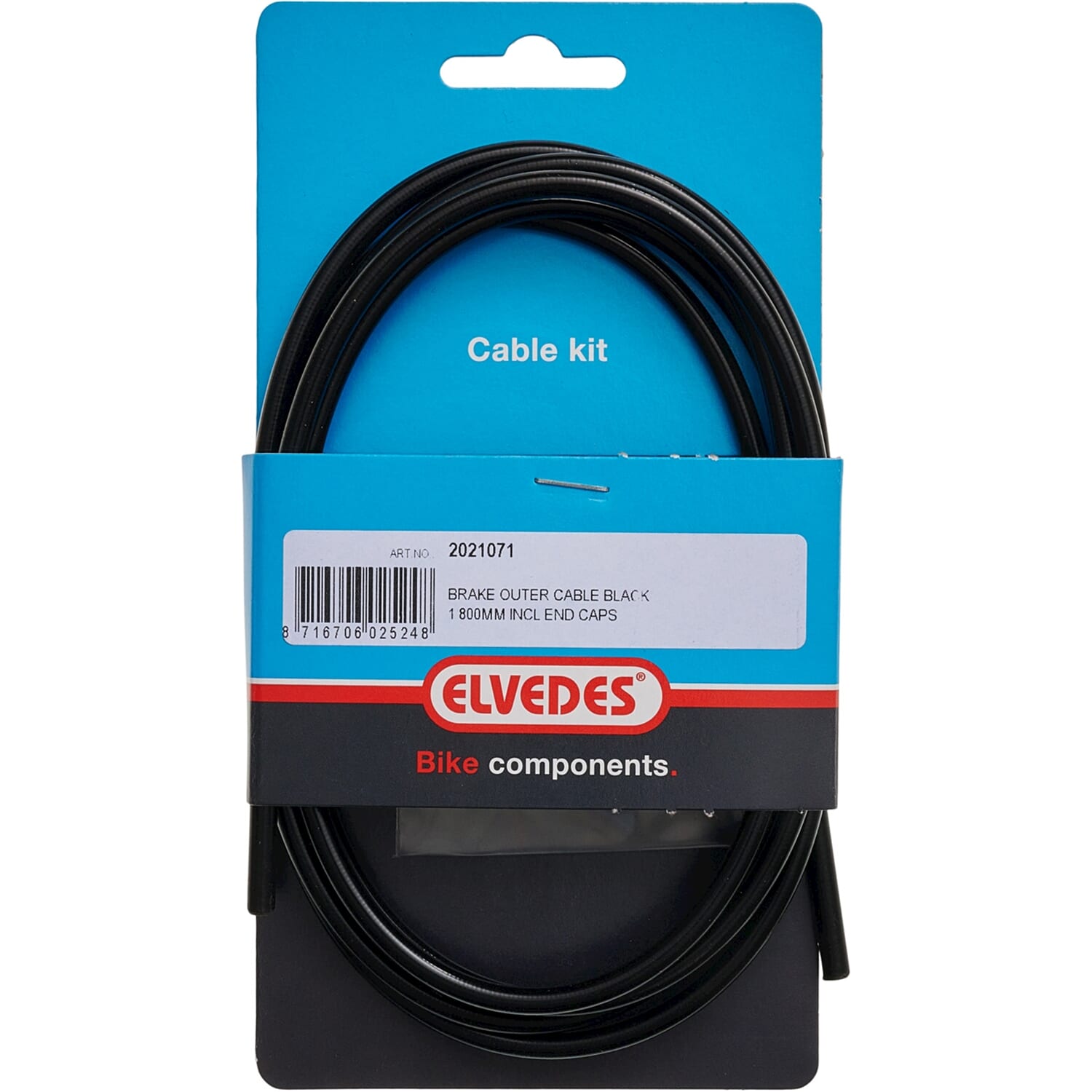 Elvedes brake outer cable 1,8m black +2 ferrules 2021071