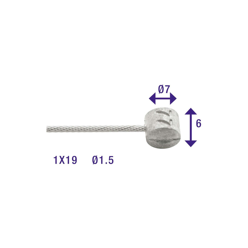 Load image into Gallery viewer, Elvedes rem binnenkabel nippel 7x6
