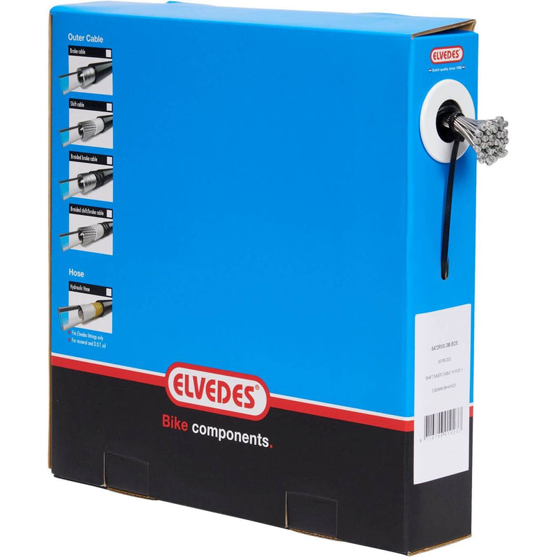 Load image into Gallery viewer, Elvedes schakel binnenkabel rvs 3m nippel 4x4 doos (50)
